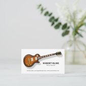Electric Guitar Music Teacher Visitenkarte (Stehend Vorderseite)