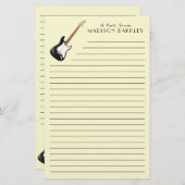 Electric Guitar Musician Music Teacher Briefpapier (Vorne/Hinten)