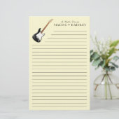 Electric Guitar Musician Music Teacher Briefpapier (Stehend Vorderseite)