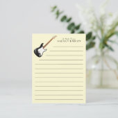 Electric Guitar Musician Music Teacher Dankeskarte (Stehend Vorderseite)