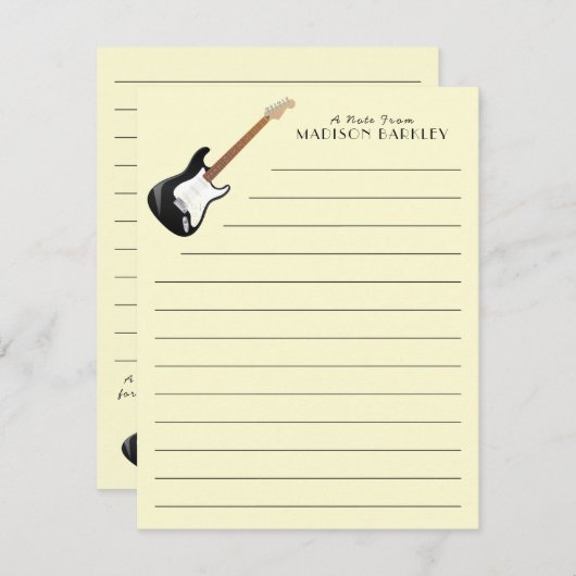 Electric Guitar Musician Music Teacher Dankeskarte (Vorne/Hinten)