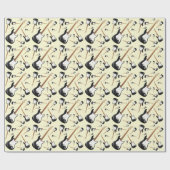 Electric Guitar Musician Music Teacher Geschenkpapier (Flach)