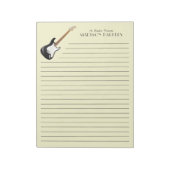 Electric Guitar Musician Music Teacher Notizblock (Rotiert)