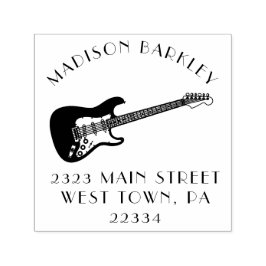 Electric Guitar Musician Music Teacher Permastempel