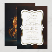 Electric guitar on fire                            einladung (Vorne/Hinten)