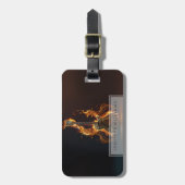 Electric guitar on fire gepäckanhänger (Vorderseite vertikal)