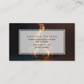 Electric guitar on fire                            visitenkarte (Rückseite)