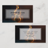 Electric guitar on fire                            visitenkarte (Vorne/Hinten)