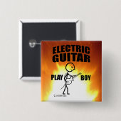 Electric Guitar Play Boy Button (Vorne & Hinten)