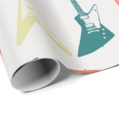 Electric Guitar Rock and Roll Rockstar Geschenkpapier (Rolleneckpunkt)