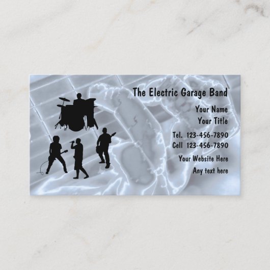 Electric Guitar Rock Music Business Cards Visitenkarte (Vorderseite)