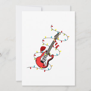 Electric Guitar Santa Claus Music Christmas Lover Einladung