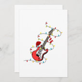 Electric Guitar Santa Claus Music Christmas Lover Einladung (Vorne/Hinten)