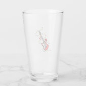 Electric Guitar Santa Claus Music Christmas Lover Glas (Rückseite)