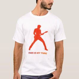 Electric Guitar Silhouette Action Lifestyle Design T-Shirt