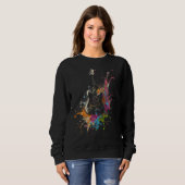 Electric Guitar Splash Guitarist Musician Retro Gu Sweatshirt (Vorne ganz)
