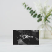 Electric Guitarist Musician Visitenkarte (Stehend Vorderseite)