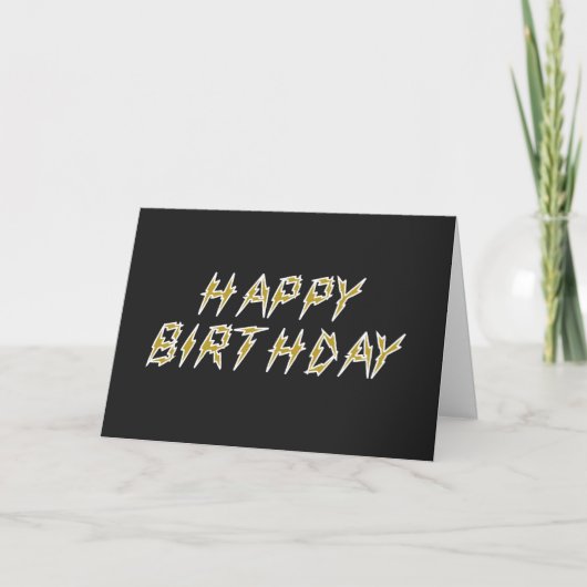 Electric Happy Birthday Karte (Vorderseite)