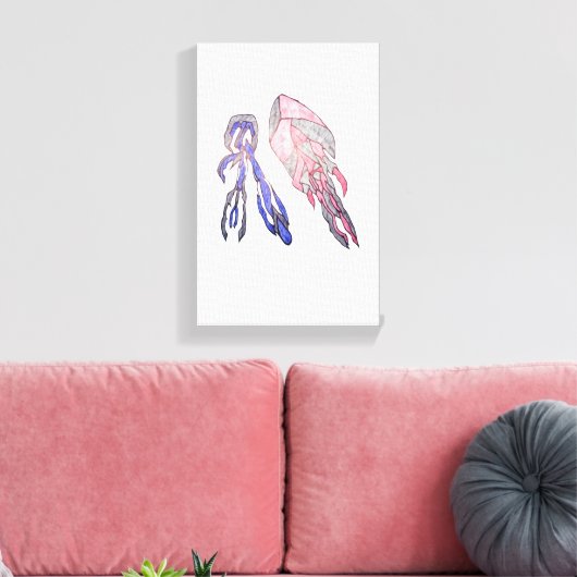 Electric Harmony Colorful Abstract Canvas Leinwanddruck (Insitu (Wohnzimmer))