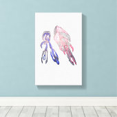 Electric Harmony Colorful Abstract Canvas Leinwanddruck (Insitu (Holzboden))