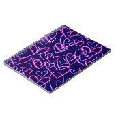 Electric Hearts Glow  Notizblock (Linke Seite)