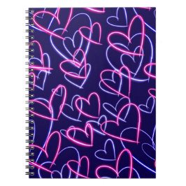 Electric Hearts Glow  Notizblock