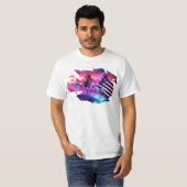 Electric Herd - Synthwave Horses v2 T-Shirt (Vorne ganz)