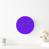 Electric Indigo Blue Kitchen Wall Clock Runde Wanduhr (Zuhause)