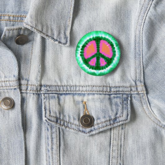 Electric Krawatte-Dye Peace Sign Button (Beispiel)