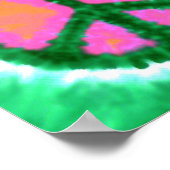 Electric Krawatte-Dye Peace Sign Poster (Ecke)