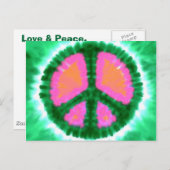 Electric Krawatte-Dye Peace Sign Postkarte (Vorne/Hinten)