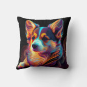 "Electric Lady" Corgi-Kissen Kissen (Rückseite)