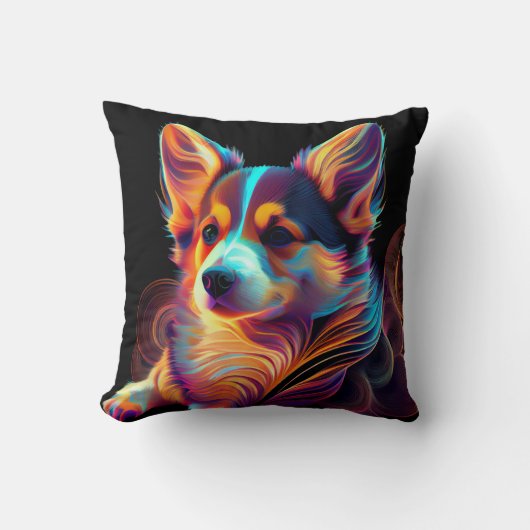 "Electric Lady" Corgi-Kissen Kissen (Vorderseite)