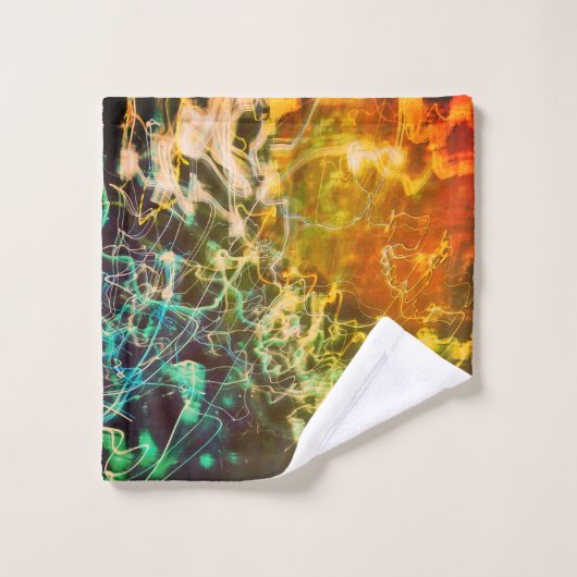 Electric Light Lines Gradient Abstract. Badhandtuch Set (Waschlappen)