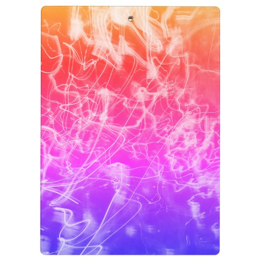 Electric Light Lines Gradient Abstract. Clipboard Klemmbrett (Rückseite)