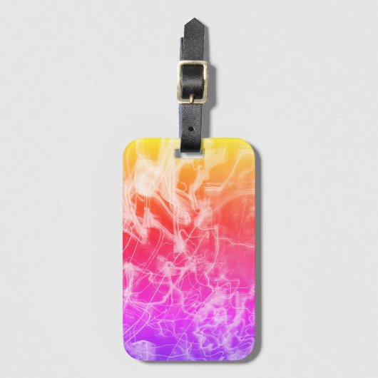 Electric Light Lines Gradient Abstract. Gepäckanhänger (Vorderseite Vertikal)