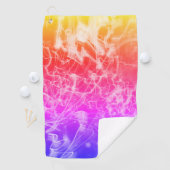 Electric Light Lines Gradient Abstract Modern. Golfhandtuch (Insitu)