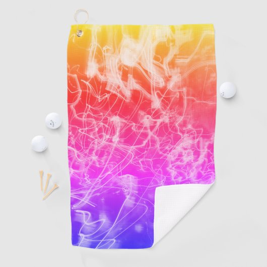 Electric Light Lines Gradient Abstract Modern. Golfhandtuch (Insitu)
