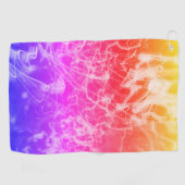 Electric Light Lines Gradient Abstract Modern. Golfhandtuch (Horizontal)