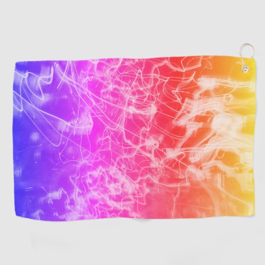 Electric Light Lines Gradient Abstract Modern. Golfhandtuch (Horizontal)