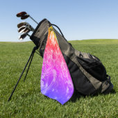 Electric Light Lines Gradient Abstract Modern. Golfhandtuch (Gras)