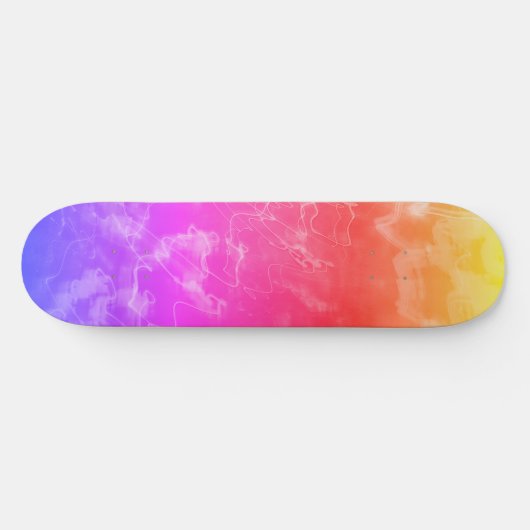Electric Light Lines Gradient Abstract. Skateboard (Horizontal)