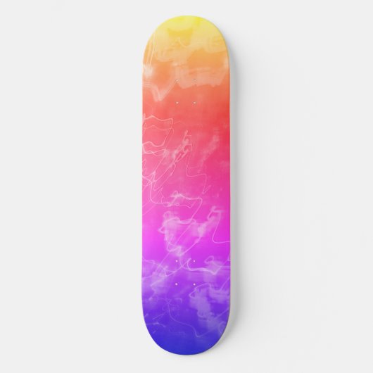 Electric Light Lines Gradient Abstract. Skateboard (Vorderseite)