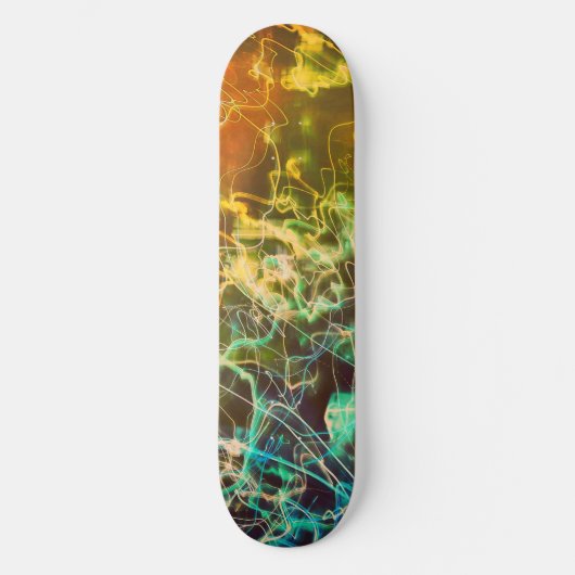 Electric Light Lines Gradient Abstract. Skateboard (Vorderseite)