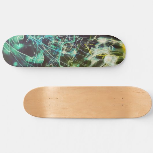 Electric Light Lines Gradient Abstract. Skateboard (Horizontal)