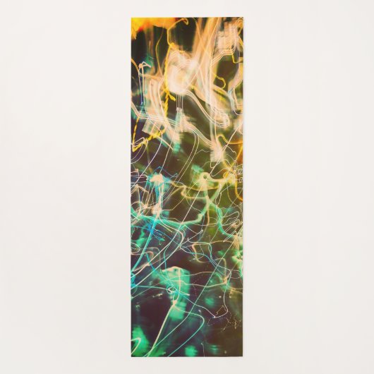 Electric Light Lines Gradient Abstract. Yogamatte (Rückseite)