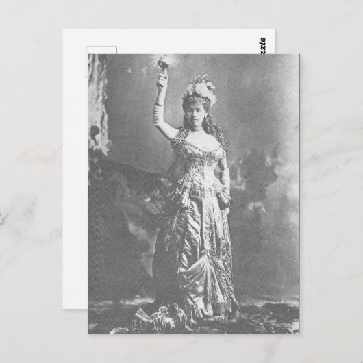 Electric Light Mrs. W. K. Vanderbilt in Kostümen Postkarte (Vorne/Hinten)