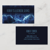 Electric Lightning Electrician Business Card Visitenkarte (Vorne/Hinten)