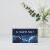 Electric Lightning Electrician Business Card Visitenkarte (Stehend Vorderseite)