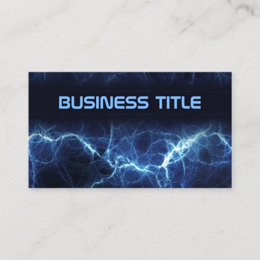 Electric Lightning Electrician Business Card Visitenkarte (Vorderseite)